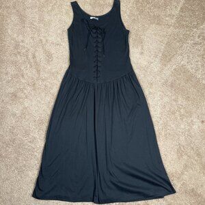Sunshine Starshine Dress Womens M Black Lace Bodice Pirate Witchy Goth Cosplay